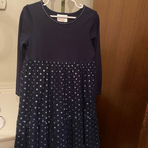 Hanna Andersson Navy and Silver Tulle Dot Twirl Dress - Picture 5 of 7